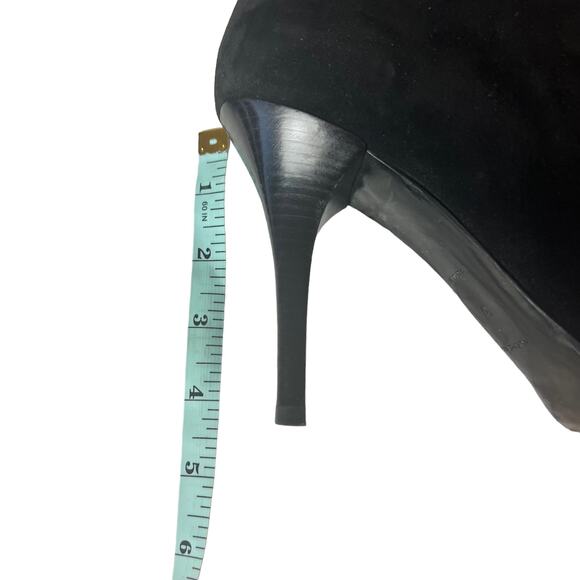 Balenciaga Black Suede Platform Stiletto Heel Boots Size 37 EU - Picture 12 of 13